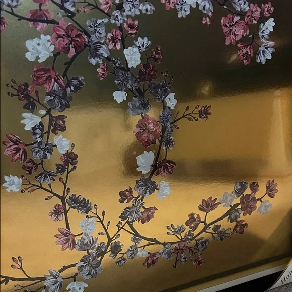 Floral Gold Wall Art with Black Frame by Instinct Style NWT - Picture 5 of 10